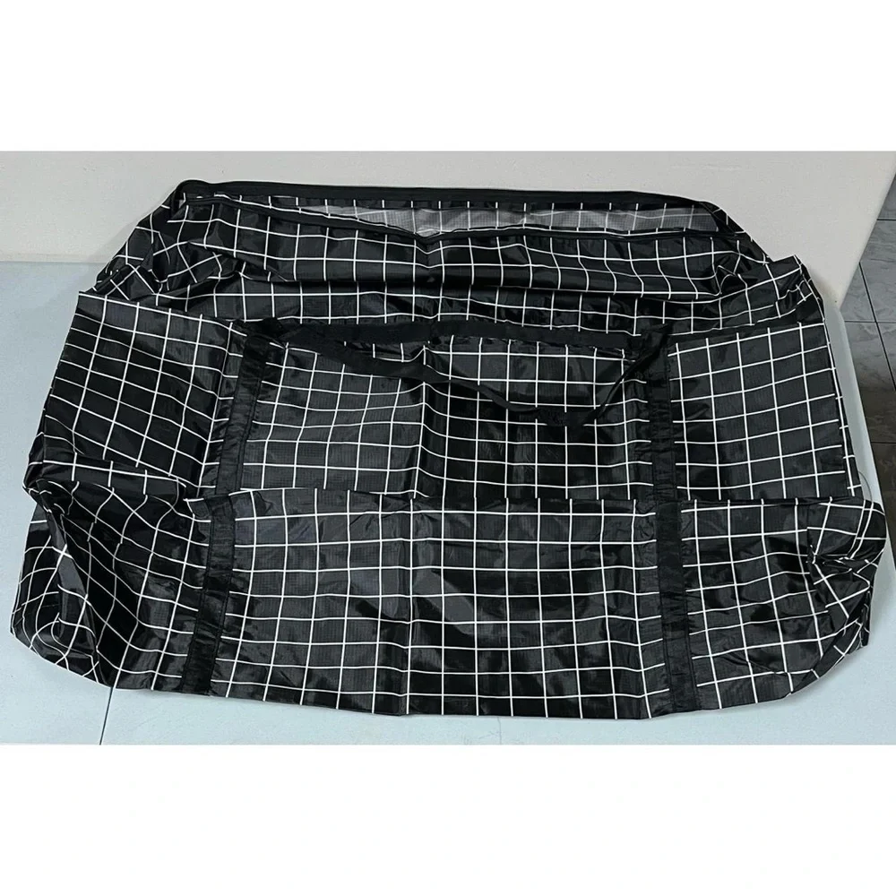 Black White Checkered Plaid Laundry Storage Bag Pouch Sack Organizer Size XXL 🖤